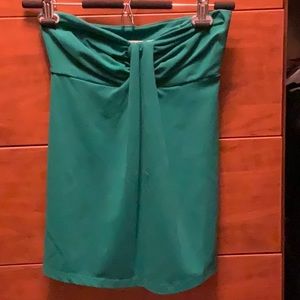 Susana Monaco Tube Top, Green, Sz XS